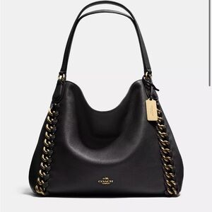 NWOT Coach Edie Shoulder Bag With Chain Detailing